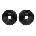 Dynamic Friction Co Rotors-Drilled and Slotted-Black, Zinc Plated black, Zinc Coated, 8002-46017 8002-46017